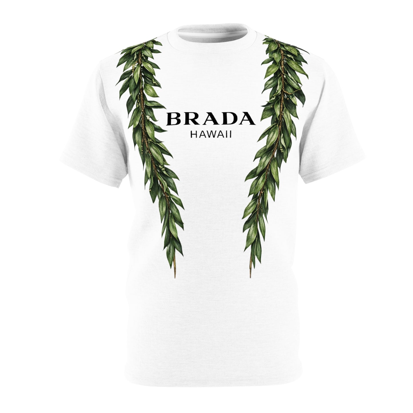 Kauai Maile Lei Shirt Hawaiian Royal Inspired Tee  BRADA Hawaii Maile Mokihana Design Island Heritage Apparel